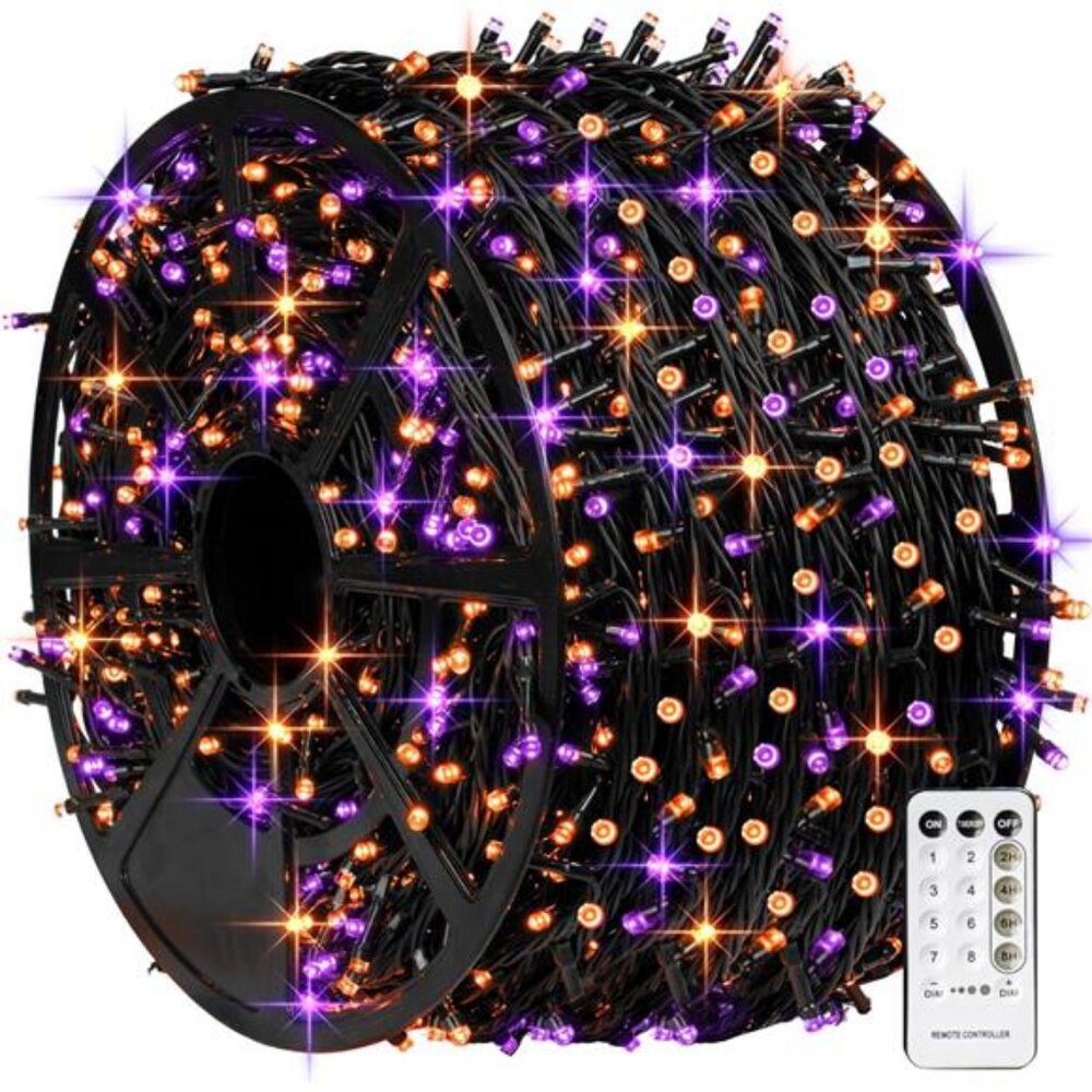 Halloween Lights - 1000 LED 328FT Outdoor Plug-in String Lights With 8 Modes